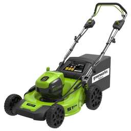 GREENWORKS Газонокосилка аккумуляторная GD60LM51SPK4, 51см, самоходная, 4Ач, с ЗУ [2514307ub]