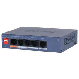 DAHUA Коммутатор DH-CS4005-4ET1GT-60 (L2) 4x100Мбит/с 1x1Гбит/с 4PoE 60W управляемый