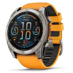 GARMIN Смарт-часы Fenix 8 Sapphire AMOLED, 51мм, 1.4", оранжевый/серый