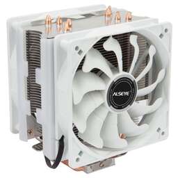 ALSEYE Вентилятор S120D-W Universal, TDP 135W, 2x120FAN, 4 heat pipe, WHITE, PWM, RTL{20} (874265)