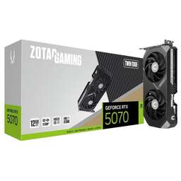 ZOTAC Видеокарта RTX5070 TWIN EDGE 12GB GDDR7 192bit 3xDP HDMI 2FAN PREMIUM PACK