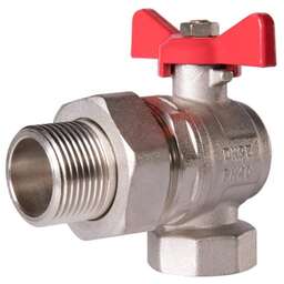 ROYAL THERMO Кран шаровый угловой OPTIMAL 1" НГ, бабочка