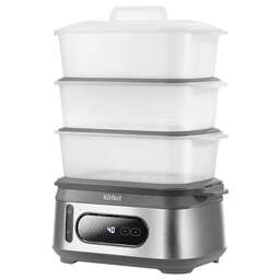 KITFORT Пароварка КТ-6280 3ярус. 1050Вт серый/серебристый