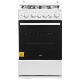 MIDEA MFO-M4G20T0E(WH) белый/черный (стеклянная крышка) реш.чугун