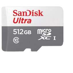 SANDISK Карта памяти Ultra microSDXC 512GB 100MB/s Class 10 UHS-I. Цвет: серо-белый