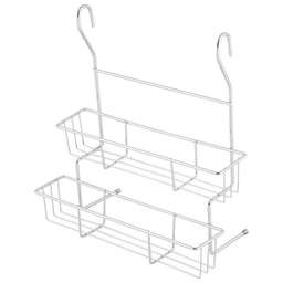 MALLONY Полка двухъярусная навесная для кухни FORTUNA PR-06, 28,5*14*30,5 см (008439)