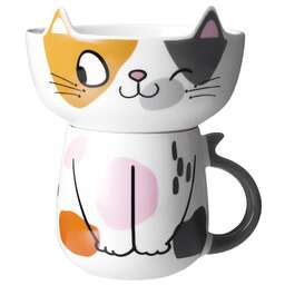 LEFARD НАБОР ДЛЯ ЗАВТРАКА "CAT", 2 ПР.: САЛАТНИК 500МЛ, КРУЖКА 450МЛ 260-1081