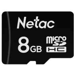 NETAC Карта памяти microSDHC P500 8 ГБ, 80 МБ/с, Class 10, NT02P500STN-008G-S, 1 шт