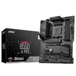 MSI Материнская плата B550-A PRO B550, AM4, 4*DDR4, 2*PCIEx16, 2*PCIEx1, 2*M.2, 2*TypeC, 1*USB3.2Gen2, 4*USB3.2Gen1, 8*USB2.0, 6*SATA3.0, 1G, DP, HDMI, ATX, RTL