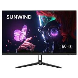 SUNWIND Монитор 24.5" SM-25FI401 черный IPS LED 3ms 16:9 HDMI матовая 250cd 178гр/178гр 1920x1080 180Hz G-Sync FreeSync DP FHD 3.3кг