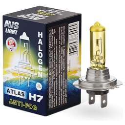 AVS Галогенная лампа /ATLAS ANTI-FOG/BOX желтый H7,12V.55W.коробка 1шт