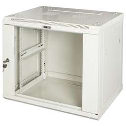 LANMASTER Шкаф коммутационный PRO (TWT-CBWPG-12U-6X4-GY) настенный 12U 600x450мм пер.дв.стекл 60кг серый 350мм 635мм IP20 металл