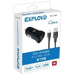 EXPLOYD EX-Z-584 8 Pin 3.4А 2.4А+1А 2хUSB чёрный