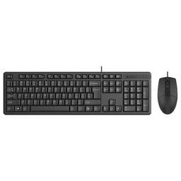 A4TECH Комплект кл-ра+мышь проводн. KR-3330 black (USB, 1200dpi) (KR-3330)