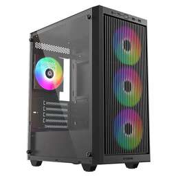 ID-COOLING Корпус Ware 300 черный без БП mATX 6x120mm 2xUSB2.0 1xUSB3.0 audio bott PSU