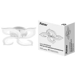 RITTER 51726 3 Люстра потолочная, светодиодная, диммируемая, ФЛОРЕНЦЕ, с ДУ, 490х490х80мм, 68Вт, белый, 51726 3,
