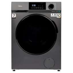 MIDEA Стиральная машина узкая MFC3712BSW40/S, с фронтальной загрузкой, с паром, 7кг, 1200об/мин, инверторная