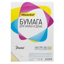 SILWERHOF Бумага A4, офисная, 100л, 80г/м2, желтая пастель