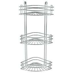 РОССИЯ RUS-385025-3 Zn Полка для ванной 3-ярусная угловая