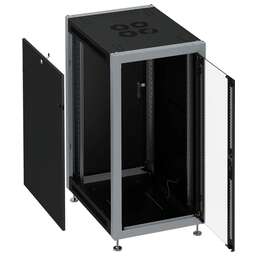 SYSMATRIX Шкаф коммутационный (SL 6642.912) напольный 22U 600x600мм пер.дв.стекл металл 800кг черный 450мм 88кг 2000мм IP20 металл