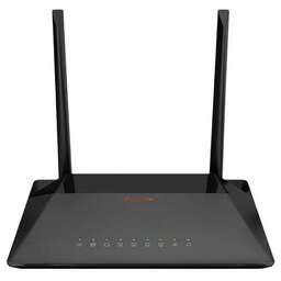 D-LINK Wi-Fi роутер DSL-224, N300, ADSL2+ (AnnexA/L/M), черный