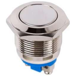 REXANT (36-3411) КНОПКА АНТИВАНДАЛЬНАЯ O19 Б/ФИКС (2С ВИНТ) (ON)-OFF ПЛОСКАЯ