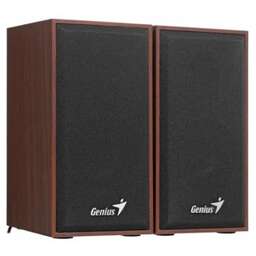 GENIUS Колонки для ПК SP-HF180 /6Вт/150-20000 Гц/деревянный корпус/3.5 мм/регулировка громкости/питание USB/кабель 1.1 м/черный (31730029401)