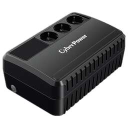 CYBERPOWER Источник бесперебойного питания (ИБП) BU600E, Line-Interactive, 600VA/360W, 3 Schuko розетки, Black