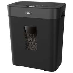 DELI Шредер ET023 черный с автоподачей (секр.P-4) фрагменты 8лист. 15лтр