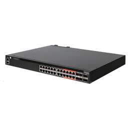 EDGE-CORE Коммутатор 4610-30P-O-AC-F AS4610-30P, 24-Port GE RJ45 port PoE+, last 8 ports Ultra-PoE, 960W PoE Bugdet, 4x10G SFP+, 2 port 20G QSFP+ for stacking, Broadcom Helix 4, Dual-core ARM Cortex A9 1GHz, dual 110-230VAC 600W hot-swappable PSUs, one fixed syste