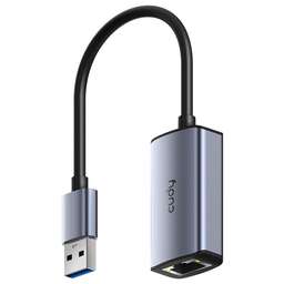 CUDY Концентратор USB-A to Ethernet Adapter Aluminum Portable USB-A to Gigabit Ethernet Adapter, Compatible with Laptop, MacBook, Surface, PC with Windows, XP, Mac/Linux and more