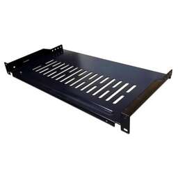 LANMASTER Полка стационарная для приборов TWT-CB-SFBF150-1U/18 1U нагр.:18кг. 19" черный (упак.:1шт)