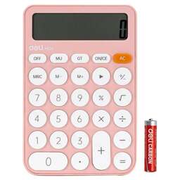 DELI Калькулятор настольный EM124PINK розовый 12-разр