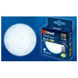 UNIEL (UL-00005311) LED-GX53-6W/6500K/GX53/FR PLZ01WH