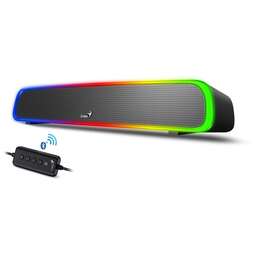 GENIUS Саундбар USB Soundbar 200 BT /4 Вт/120-20000 Гц/Bluetooth 5.1/3.5 мм/регулировка громкости/RGB/питание USB/кабель 1.5м/черный (31730045400)