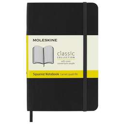 MOLESKINE Блокнот Classic Soft, 192стр, в клеточку, мягкая обложка, черный [qp612]