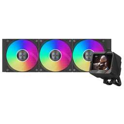 PCCOOLER Система водяного охлаждения GT360 Display ARGB Soc-AM5/AM4/1200/1700/1851 черный 4-pin 15-41.5dB Al LCD 310W Ret (GT360-BKAWXY-GL)