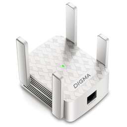 DIGMA Повторитель беспроводного сигнала D-WR400 AC1200 10/100BASE-TX/Wi-Fi белый