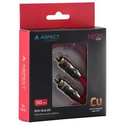 ASPECT RCA-NL2.05, Neon Line, коаксиал, OFC, 2 экрана, 2RCA-2RCA, 0.5м