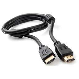 CABLEXPERT (19441) CCF2-HDMI4-1M, 19M/19M, v2.0, медь, двойной экран, позол.контакты, 2 фер.кольца, 1м, черный, пакет