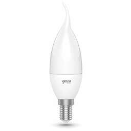 GAUSS Упаковка ламп LED E14, свеча на ветру, 5.5Вт, 1034116, 10 шт