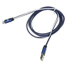 DIGMA Кабель Lightning (m) - USB (m), 1.2м, в оплетке, 2A, синий [light-1.2m-bl]