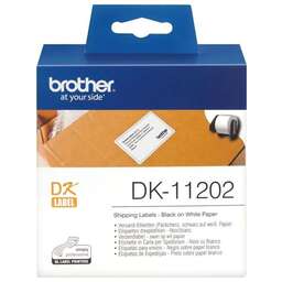 BROTHER Картридж DK11202, черный шрифт, белый фон, DK11202