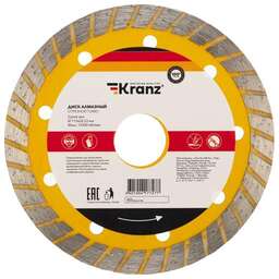 KRANZ (KR-90-0120) Диск алмазный отрезной Turbo 115x22,2x2,4x10мм