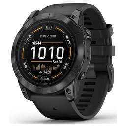 GARMIN Смарт-часы Epix Pro gen.2 51мм 1.4" AMOLED корп.серый рем.черный (010-02804-21)