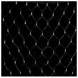 FUNRAY Cетка ML-144WW, 1.5*1.5м, 144 LED, тепл.белый, IP20, прозрачный шнур 1,5м