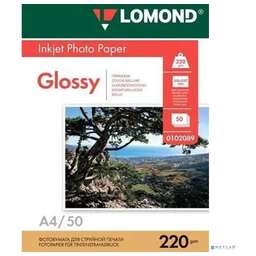 LOMOND Фотобумага Двусторонняя глянцевая A4/220/50л. (0102089)