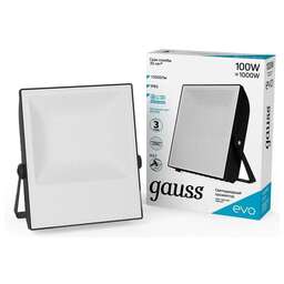 GAUSS Прожектор уличный EVO светодиодный 100Втчерный (687511100)