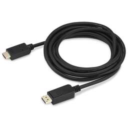 BURO Кабель аудио-видео v. 1.2, DisplayPort (m) - HDMI (m) , ver 1.2, ver 2.0, 3м, GOLD, черный [bhp dpp_hdmi-3]