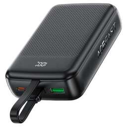 ACEFAST Внешний портативный аккумулятор M14 PD20W Power Bank With Cable 20000Mah. Цвет: черный